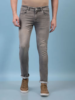 CRIMSOUNE CLUB - Men Grey Jeans