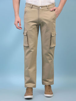 CRIMSOUNE CLUB - Men Beige Cargo Jeans