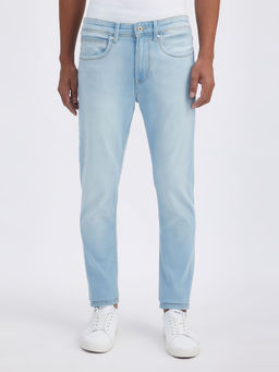 Pepe Jeans - Men Blue Mid Rise Tapered Gymindigo Jogger Like Jeans