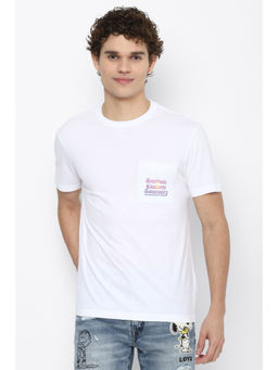 American Eagle - Men White Super Soft Graphic T-shirt