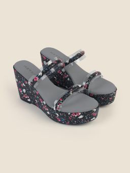 Metro - Black Synthetic Casual Wedges Heels