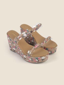 Metro - Beige Synthetic Casual Wedges Heels