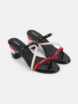 Mochi - Black Synthetic Formal Sandals Heels