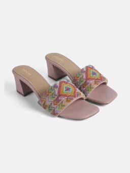 Mochi - Pink Synthetic Casual Sandals Heels
