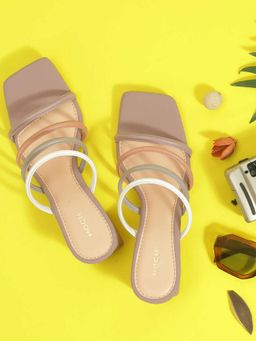 Mochi - Mauve Synthetic Casual Sandals Heels