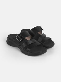 Mochi - Black Synthetic Casual Sandals Heels