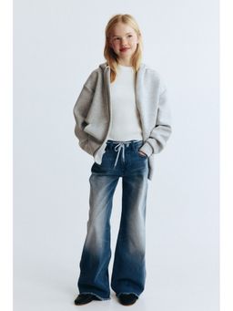 H&M - Girls Blue Baggy Fit Bootcut Leg Jeans