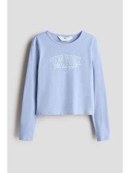 H&M - Girls Blue Long-Sleeved Top