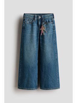 H&M - Girls Blue Baggy Wide Leg Jeans
