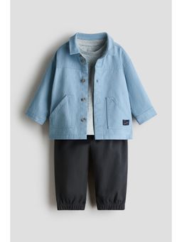 H&M - Boys Blue 3-Piece Cotton Set
