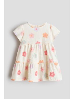H&M - Girls Beige Printed Jersey Dress