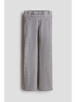 H&M - Girls Grey Denim-Look Flared Jeggings
