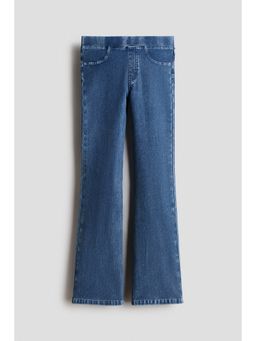 H&M - Girls Blue Denim-Look Flared Jeggings