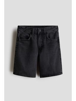 H&M - Boys Black Loose-Fit Denim Shorts