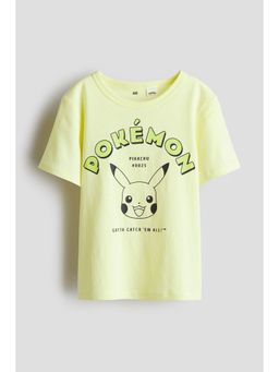 H&M - Boys Yellow Printed Cotton T-Shirt