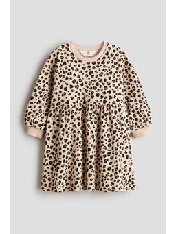 H&M - Girls Beige Oversized Sweatshirt Dress