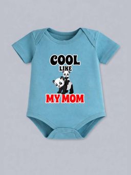 BLUSHES - Half Sleeves Cool Like My Mom Text Topography Onesies - Green