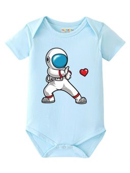 BLUSHES - Half Sleeves Space Lover Graphic Onesies - Aqua Blue