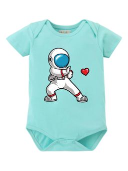 BLUSHES - Half Sleeves Space Lover Graphic Onesies - Sea Green