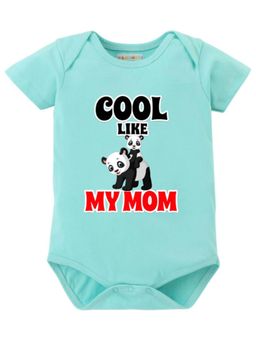 BLUSHES - Half Sleeves Cool Like My Mom Text Topography Onesies - Sea Green