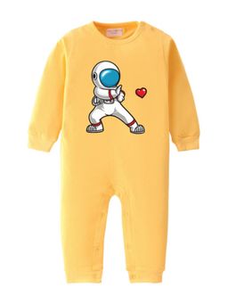 BLUSHES - Full Sleeves Space Lover Graphic Romper - Yellow