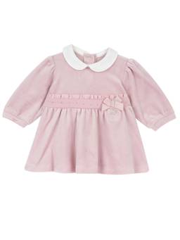 Chicco - Girls Medium Pink Self Design Long Sleeve Dress