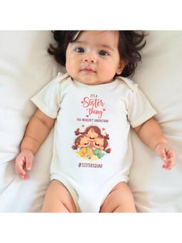 KNITROOT - It's A Sister Thing You Wouldn't Understand #Sistersquad Onesie - White