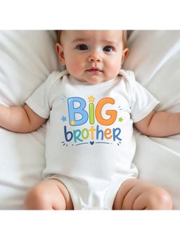 KNITROOT - Raksha Bandhan Theme Big Brother Onesie - White