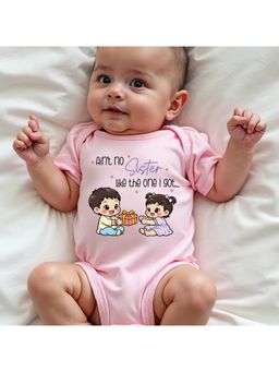 KNITROOT - Raksha Bandhan Theme Aint No Sister Like The One I got Onesie - Pink