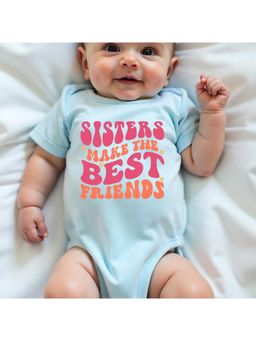 KNITROOT - Raksha Bandhan Theme Sisters Make The Best Friends Onesie - Blue