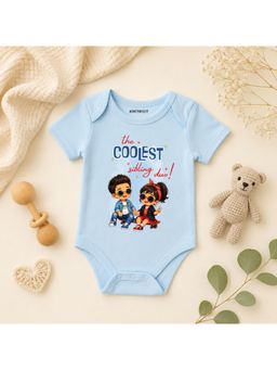 KNITROOT - Raksha Bandhan Theme The Coolest Sibling Duo! Onesie - Blue