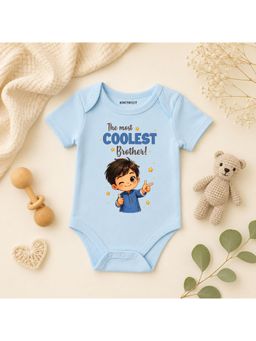 KNITROOT - Raksha Bandhan Theme The Most Coolest Brother! Onesie - Blue