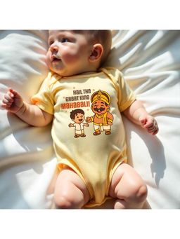 KNITROOT - Onam Theme Hail The Great King Mahabali Onesie - Yellow