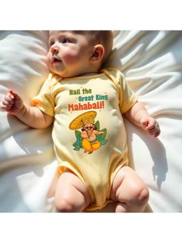 KNITROOT - Onam Theme Hail The Great King Mahabali Onesie - Yellow