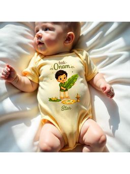 KNITROOT - Onam Theme Little Onam Star Onesie - Yellow