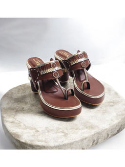 THE ALTER - Maahira Brown Kohla Block Heels