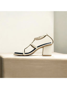THE ALTER - Luna Beige Strappy Block Heels