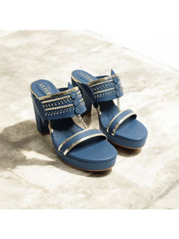 THE ALTER - Zora Blue Kohla Platform Block Heels