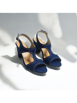 THE ALTER - Denim Ankle Strap Block Heels