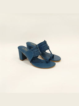 THE ALTER - Monochrome Teal Kohla Block Heels
