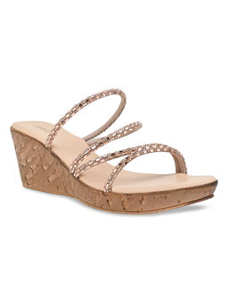 ROCIA - Antique Gold Women Diamond Criss Cross Wedges