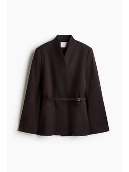 H&M - Women Brown Oversized Belted Blazer