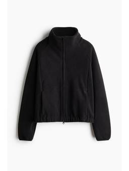 H&M - Women Black Sports Fleece Jacket