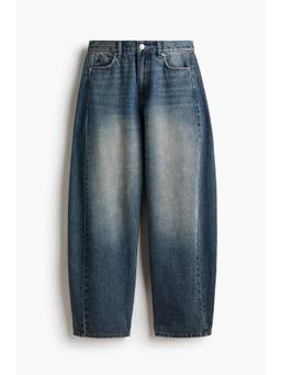H&M - Women Blue Barrel Regular Waist Jeans