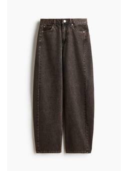 H&M - Women Brown Barrel Regular Waist Jeans