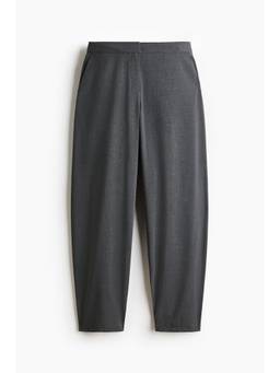 H&M - Women Grey Tailored Barrel Trousers