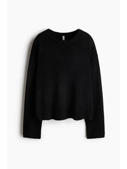 H&M - Women Black Relaxed-Fit Jumper