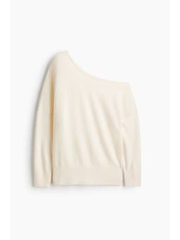 H&M - Women White Fine-Knit One-Shoulder Jumper