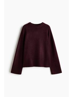 H&M - Women Maroon Raglan-Sleeved Jumper
