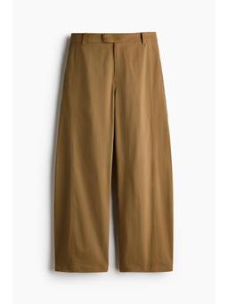 H&M - Women Beige Barrel Trousers